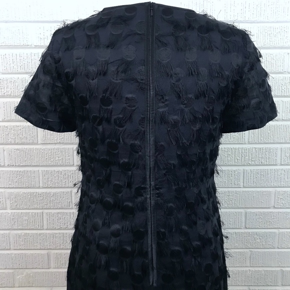 Banana Republic Fringe-Dot Shift Dress Black - 8 - Picture 6 of 8